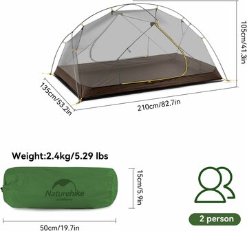 Mongar 210T 2P tent